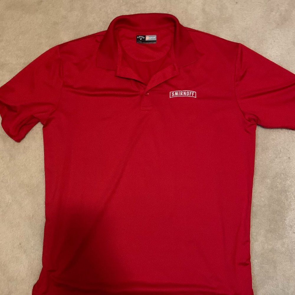 Large Red Smirnoff Polo Golf Shirt